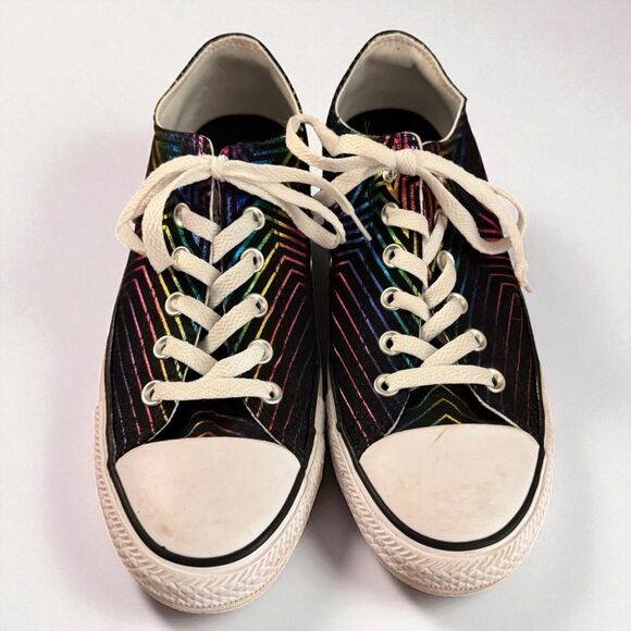 Converse Chuck Taylor All-Stars Metallic Rainbow Sneakers - Picture 1 of 5